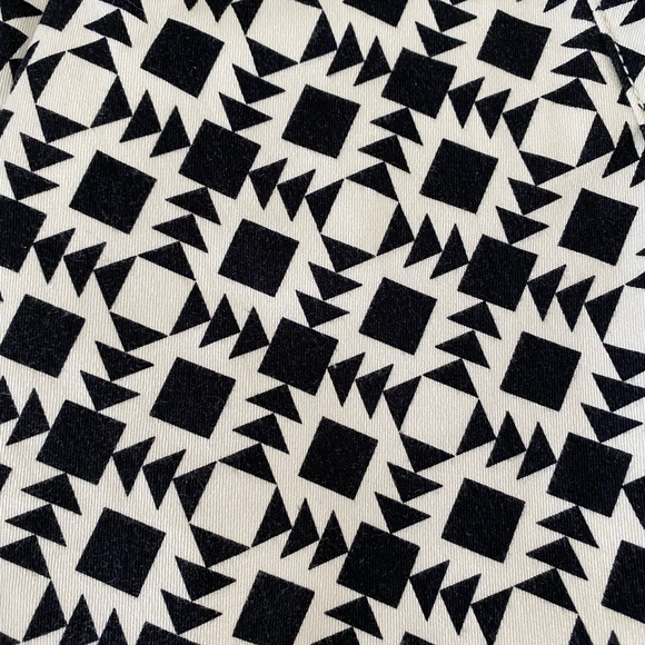 J. Crew black and white geometric print toothpick jeans, Size 25 - Picture 5 of 6